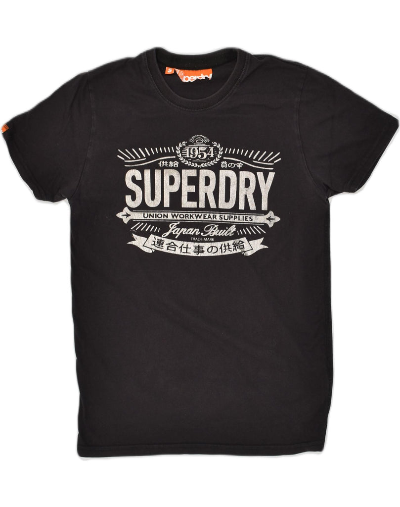 SUPERDRY Mens Graphic T-Shirt Top Small Black Cotton | Vintage Superdry | Thrift | Second-Hand Superdry | Used Clothing | Messina Hembry 