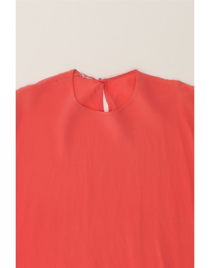 VINTAGE Womens Blouse Top UK 14 Medium Pink Vintage Vintage and Second-Hand Vintage from Messina Hembry 