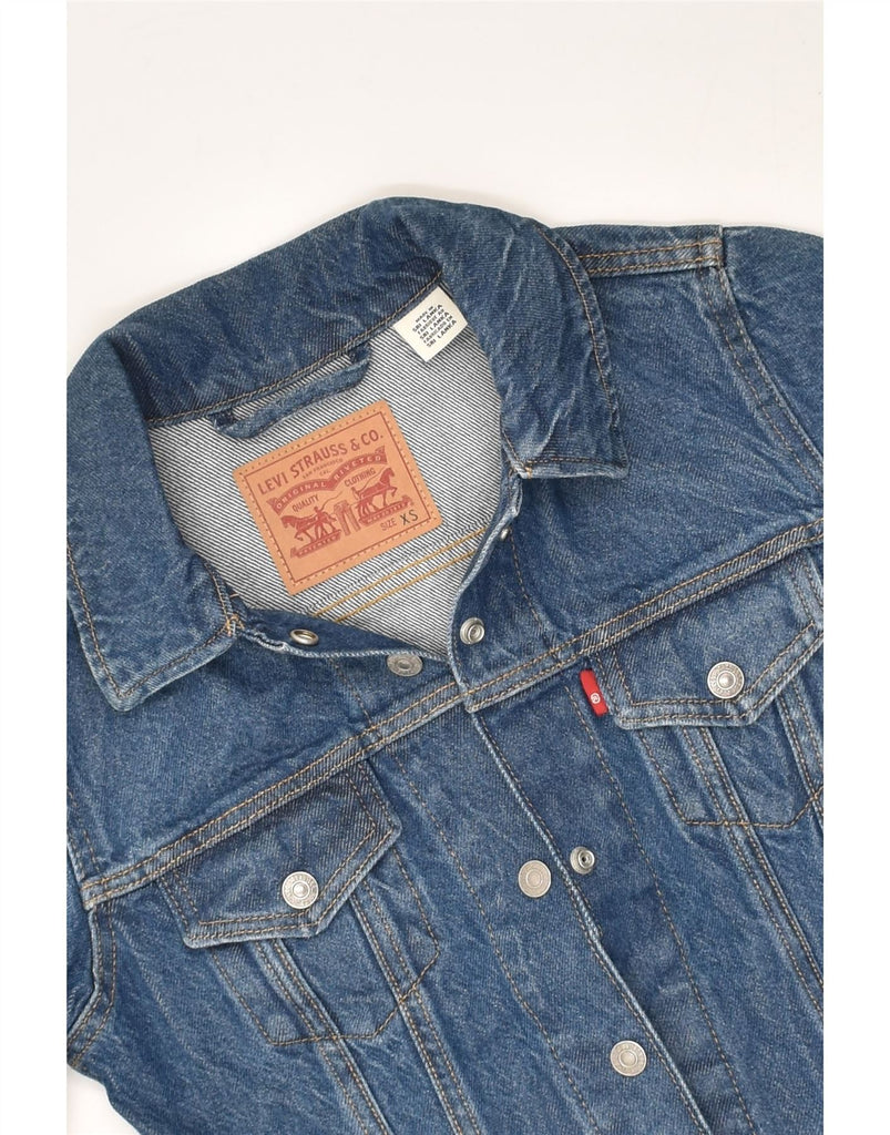 LEVI'S Womens Denim Jacket UK 6 XS Blue Cotton | Vintage Levi's | Thrift | Second-Hand Levi's | Used Clothing | Messina Hembry 