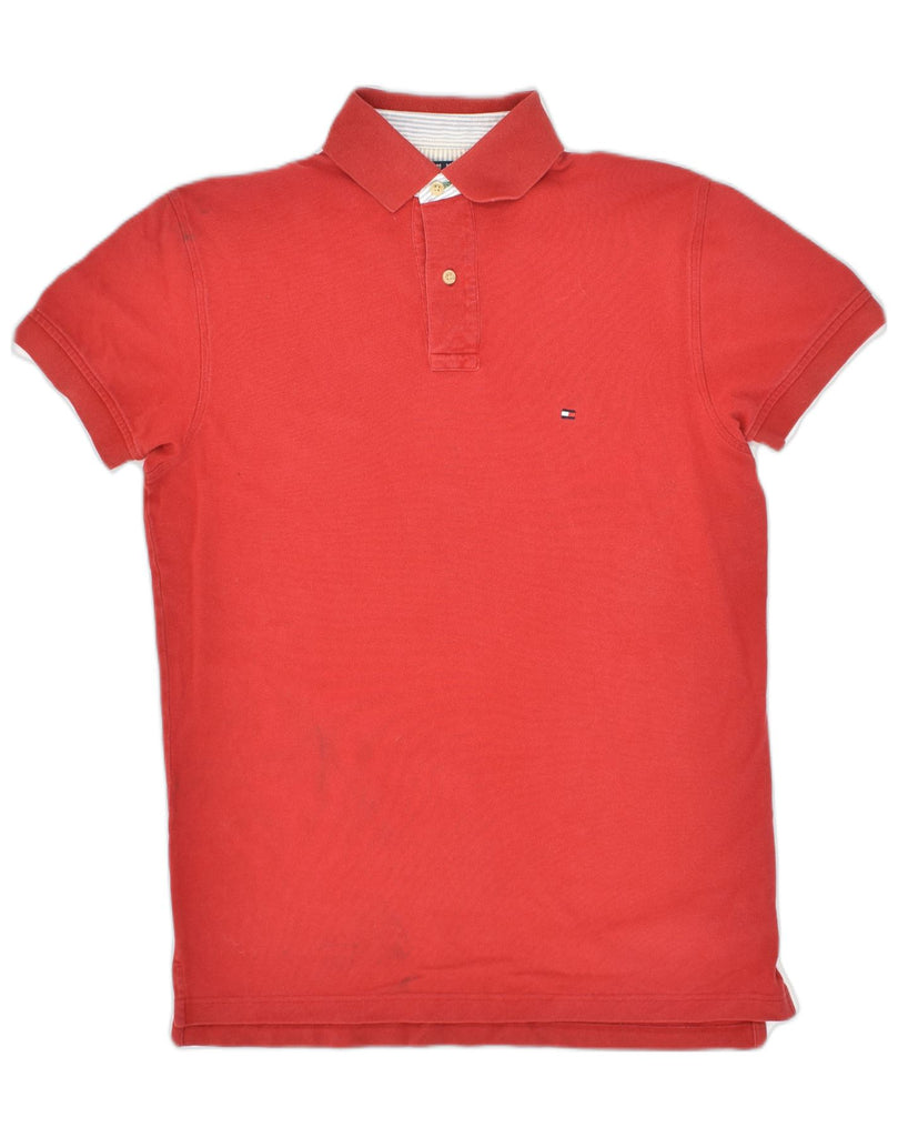 TOMMY HILFIGER Mens Polo Shirt Small Red Cotton | Vintage Tommy Hilfiger | Thrift | Second-Hand Tommy Hilfiger | Used Clothing | Messina Hembry 