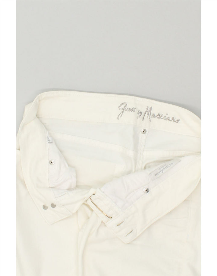 GUESS BY MARCIANO Womens Casual Trousers IT 42 Medium W30 L26 White | Vintage Guess By Marciano | Thrift | Second-Hand Guess By Marciano | Used Clothing | Messina Hembry 