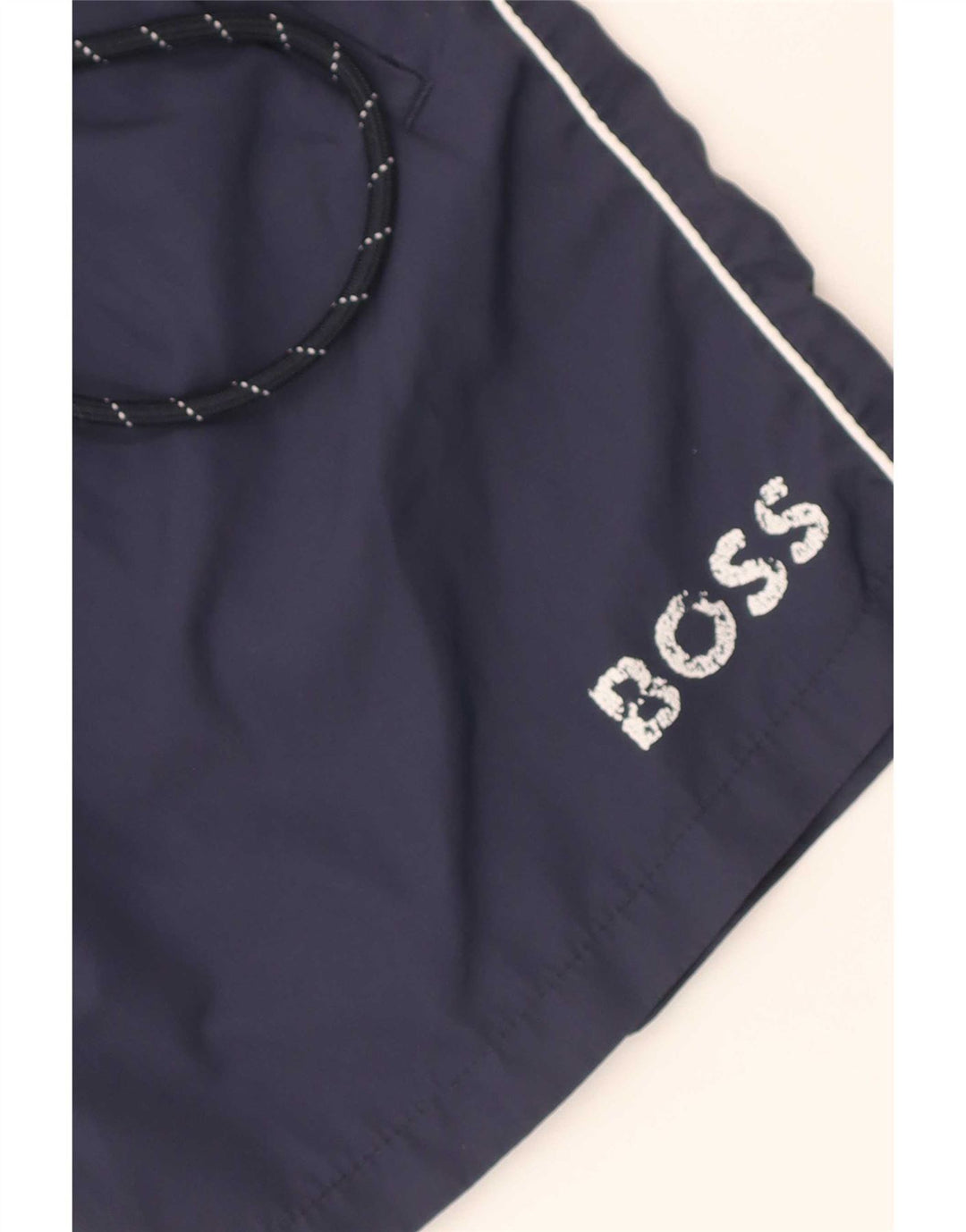 Hugo Boss Mens Graphic Sport Shorts Large Navy Blue Polyester