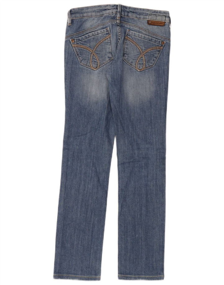 Calvin Klein Womens Straight Jeans W26 L30 Blue Cotton