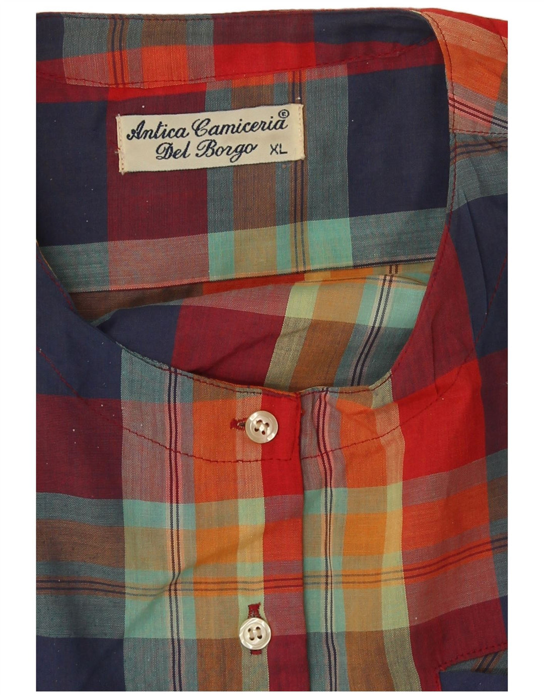 Antica Camiceria Womens Pullover Shirt UK 18 XL Multicoloured Check