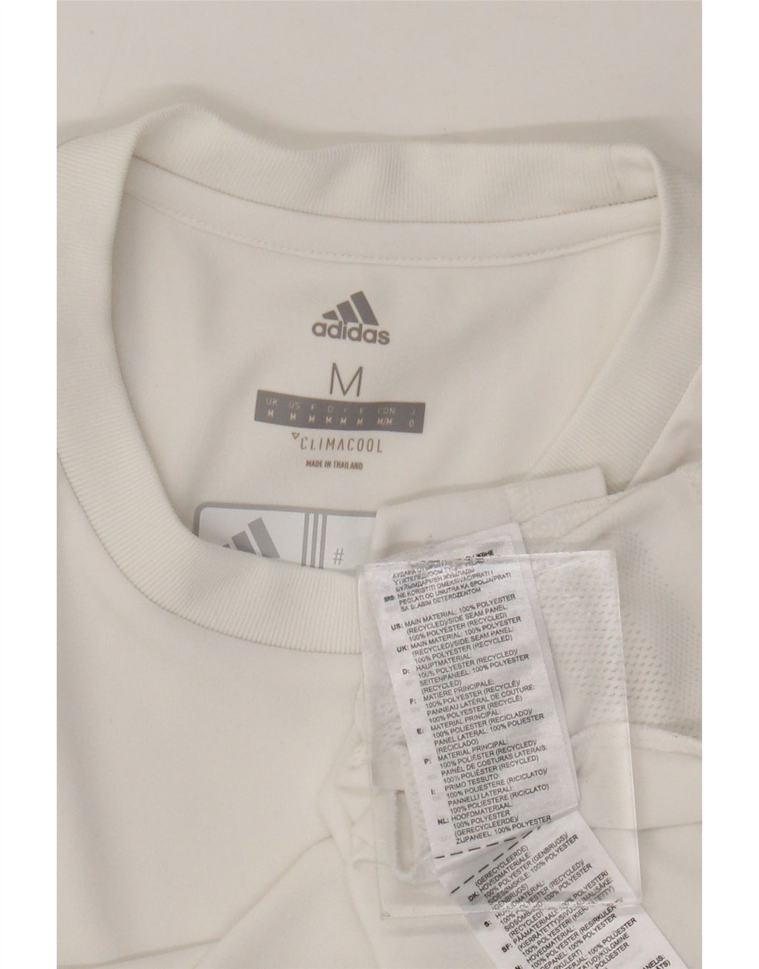ADIDAS Mens Climacool T-Shirt Top Medium White Polyester