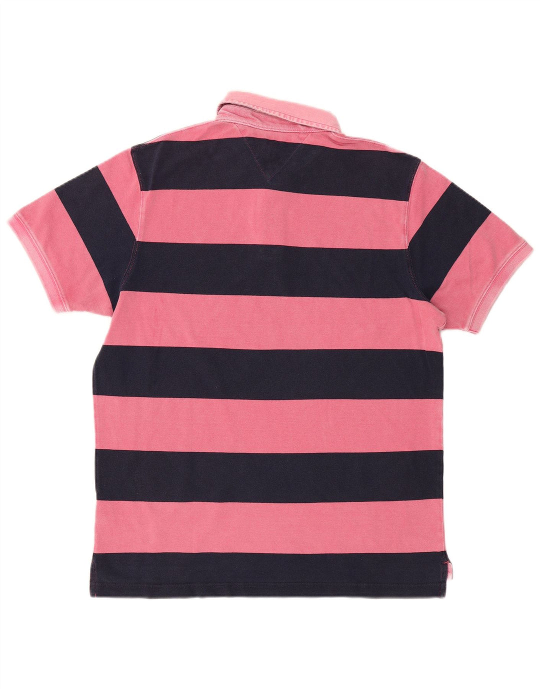 TOMMY HILFIGER Mens Slim Fit Rugby Polo Shirt XL Pink Striped