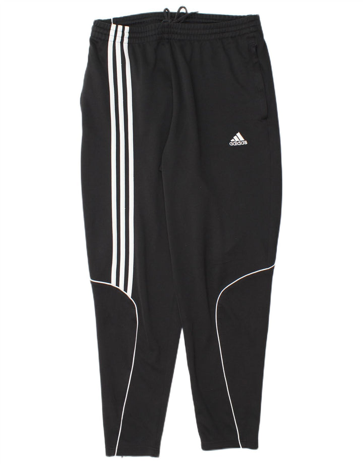 ADIDAS Mens Climalite Tracksuit Trousers Large Black Polyester