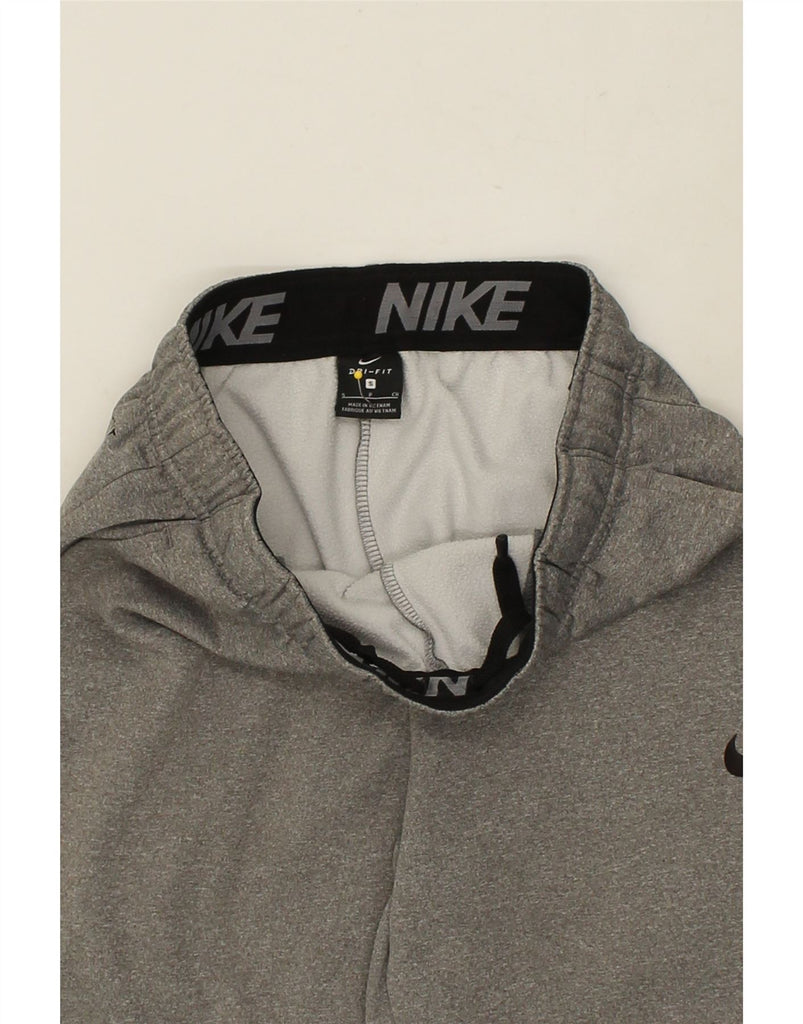 NIKE Mens Dri Fit Graphic Tracksuit Trousers Joggers Small Grey Cotton | Vintage Nike | Thrift | Second-Hand Nike | Used Clothing | Messina Hembry 