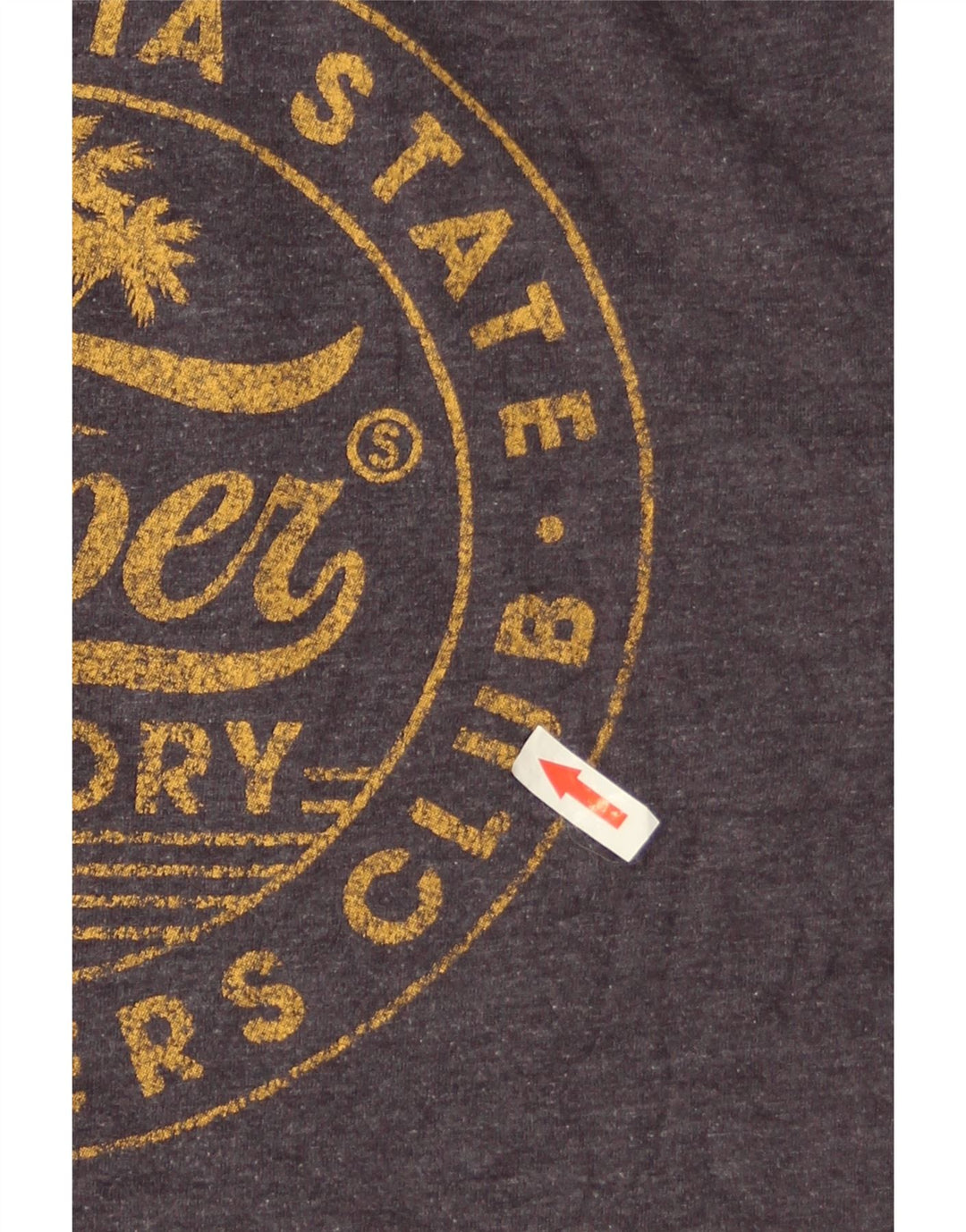 Superdry Womens Graphic T-Shirt Top UK 12 Medium Grey Cotton