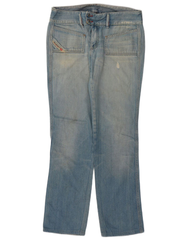DIESEL Womens Straight Jeans W31 L31  Blue Cotton