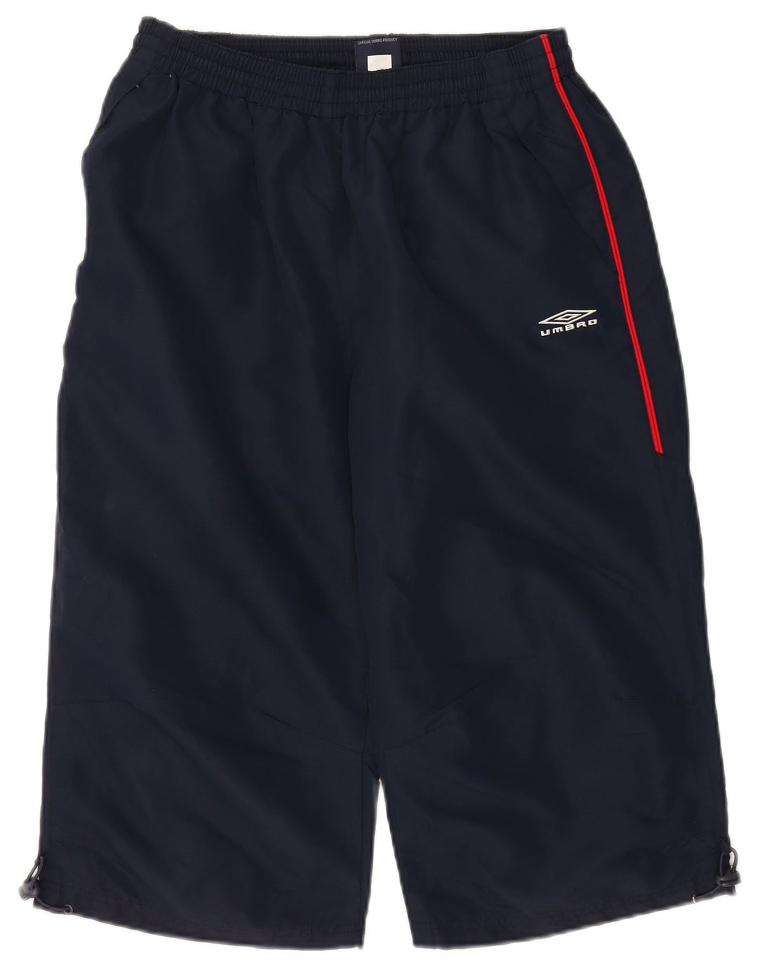Umbro Mens Graphic Bermuda Sport Shorts Large  Navy Blue Polyester