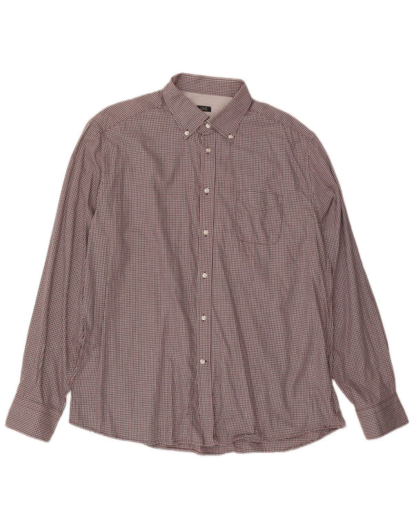 OVS Mens Regular Fit Shirt Size 45 17 3/4 XL Multicoloured Gingham Cotton