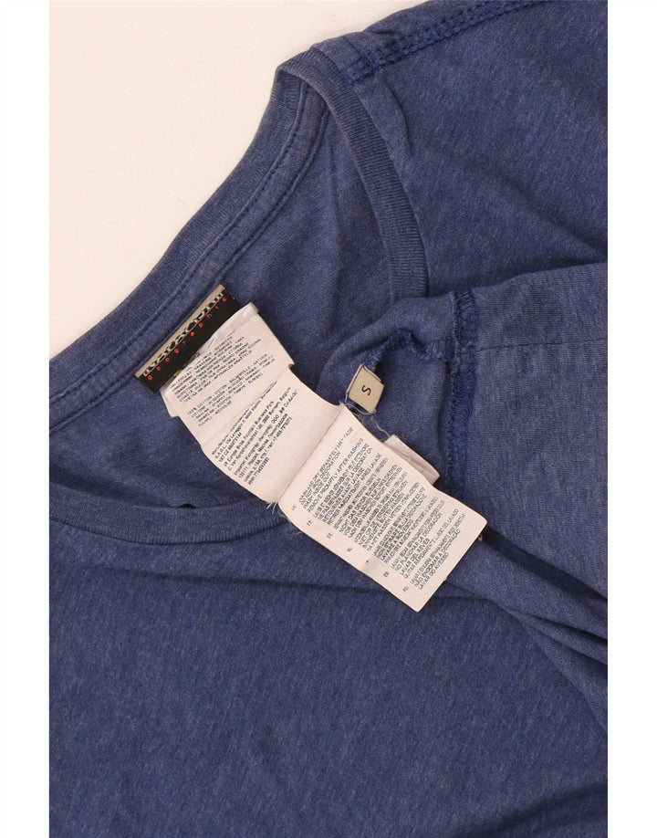 Napapijri Mens T-Shirt Top Small Blue Cotton