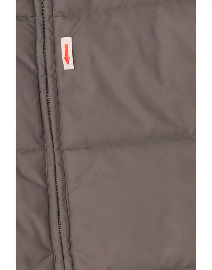 Champion Mens Oversized Padded Jacket UK 10 Small Grey Colourblock