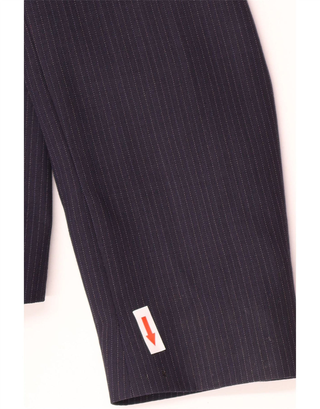 Vintage Womens 1 Button Blazer Jacket IT 46 Large Navy Blue Pinstripe
