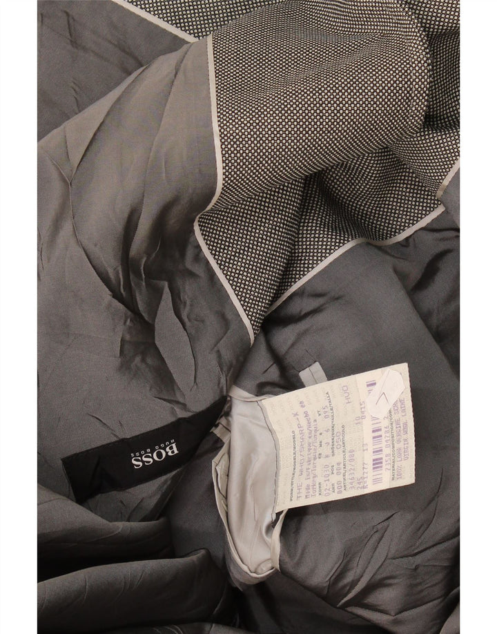 Hugo Boss Mens 3 Button Blazer Jacket EU 50 Large Grey Wool