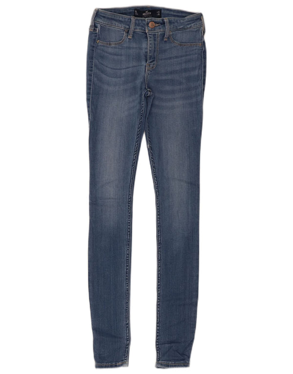Hollister Womens Legging Low Waist Skinny Jeans US 0 XS W24 L30 Blue Cotton
