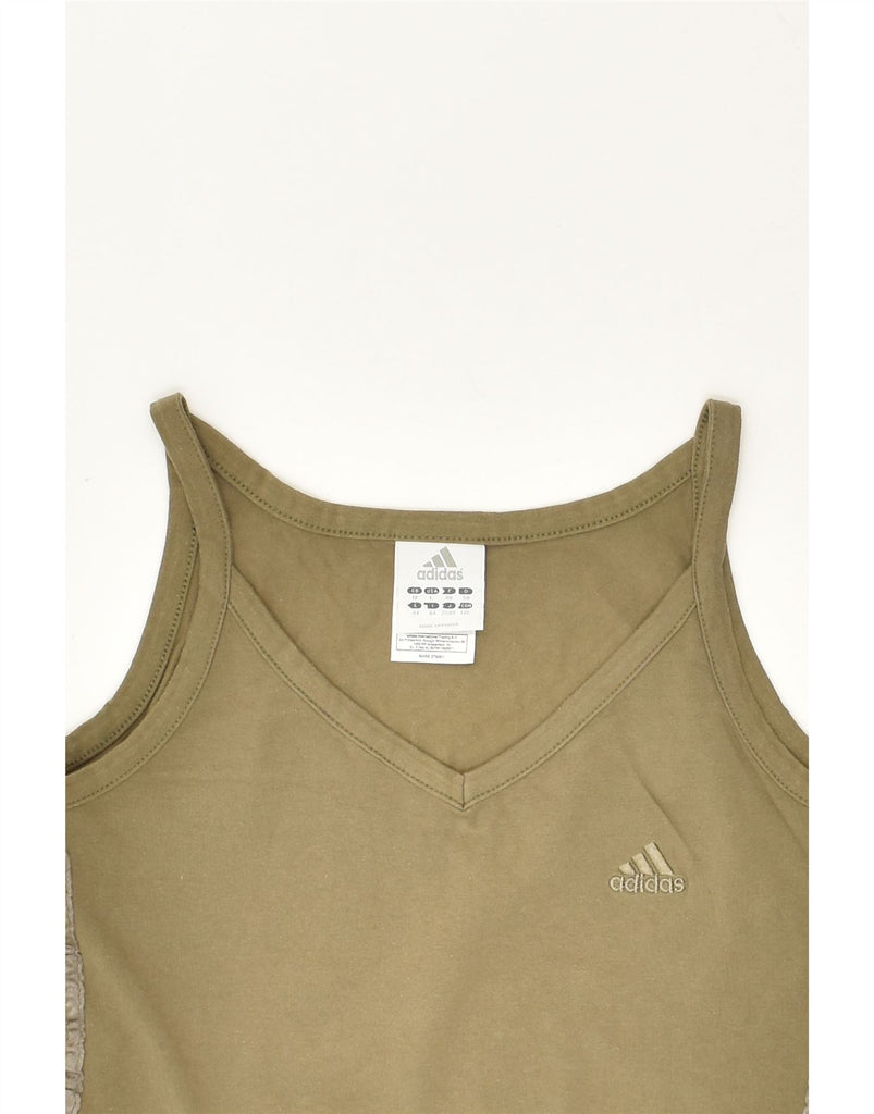 ADIDAS Womens Crop Vest Top UK 10 Small  Green Cotton | Vintage Adidas | Thrift | Second-Hand Adidas | Used Clothing | Messina Hembry 