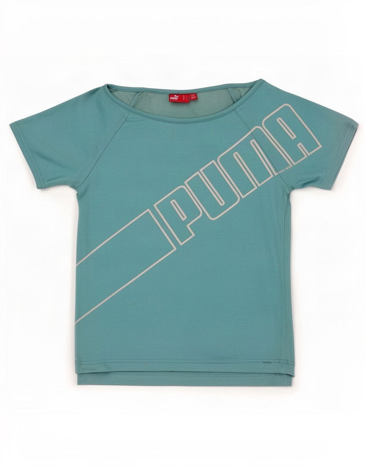 Puma Womens Graphic T-Shirt Top UK 14 Large Blue