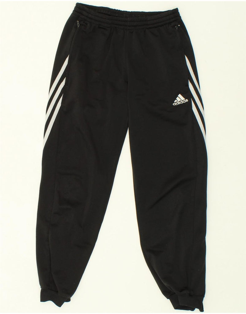 ADIDAS Boys Tracksuit Trousers Joggers 11-12 Years Large  Black Polyester | Vintage Adidas | Thrift | Second-Hand Adidas | Used Clothing | Messina Hembry 