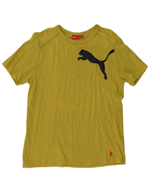 Puma Boys Graphic T-Shirt Top 15-16 Years Yellow