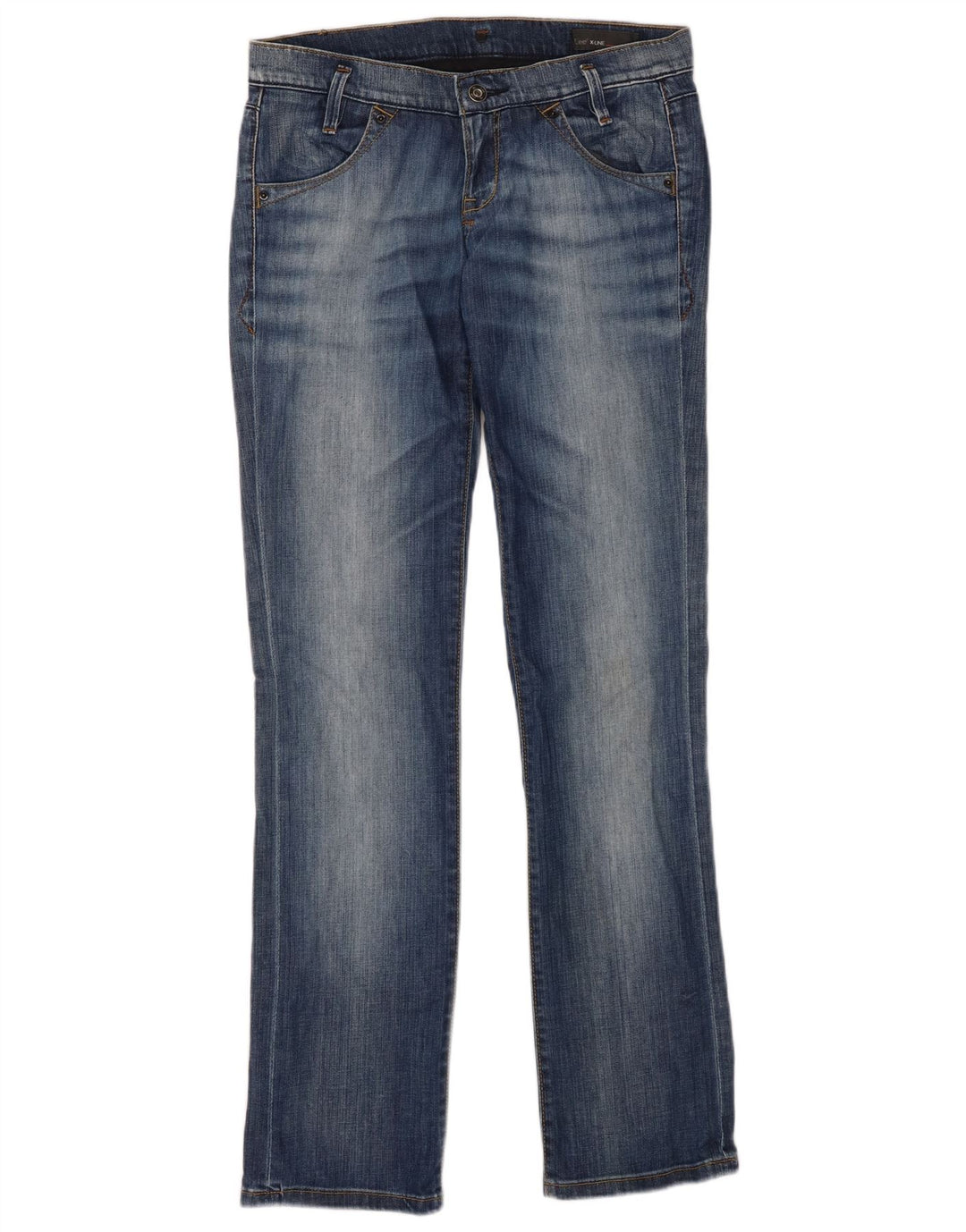 LEE Womens Lynn Slim Jeans W28 L33 Blue Cotton