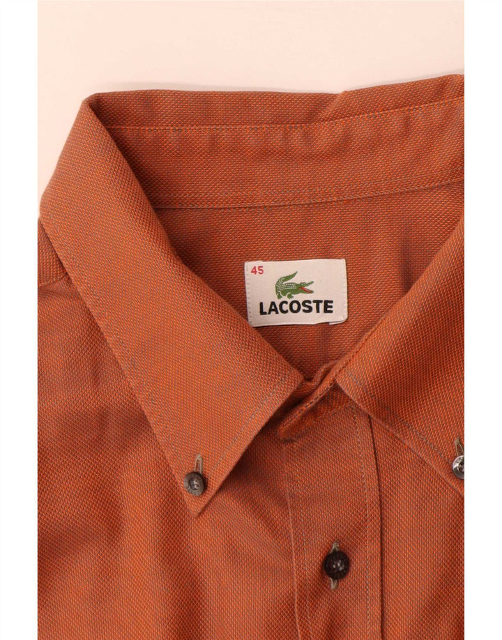 Lacoste Mens Shirt Size 45 XL Orange Cotton