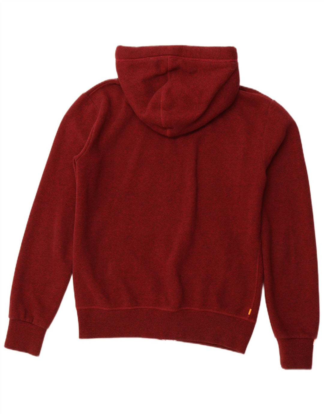 SUPERDRY Mens Zip Hoodie Sweater Medium Burgundy Flecked Cotton