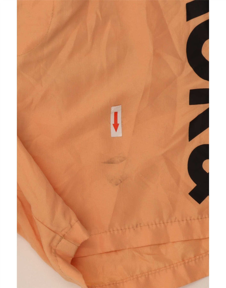 Jack & Jones Mens Graphic Swimming Shorts Medium Orange Polyester
