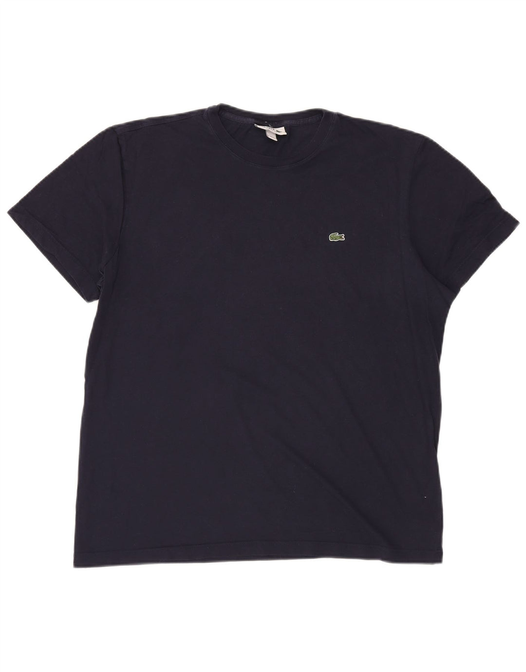 LACOSTE Mens Regular Fit T-Shirt Top Size 6 XL Navy Blue Cotton