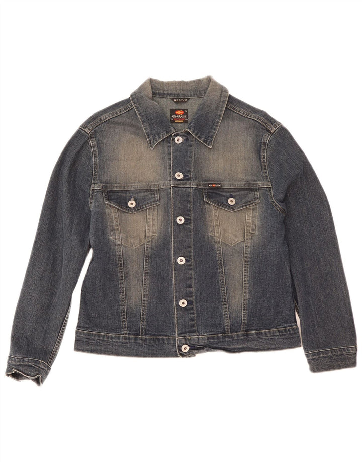 Energie Womens Denim Jacket UK 14 Medium Blue Cotton