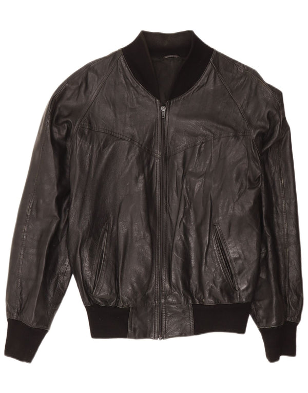 Vintage Mens Leather Jacket UK 40 Large Black