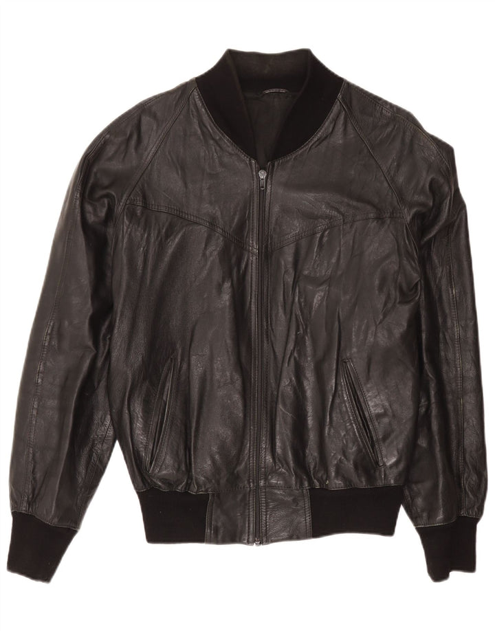 Vintage Mens Leather Jacket UK 40 Large Black