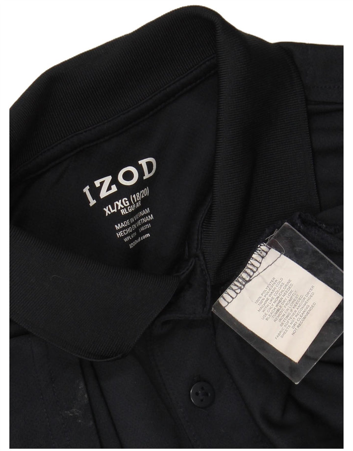 IZOD Boys Regular Polo Shirt 15-16 Years XL Navy Blue Polyester