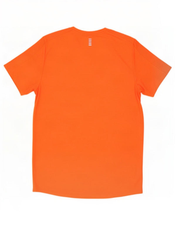 Under Armour Mens Heat Gear T-Shirt Top Medium Orange Polyester