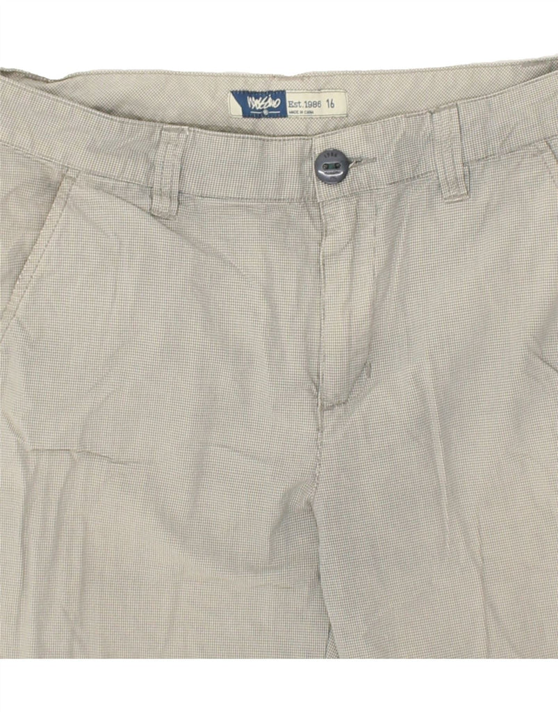 MOSSIMO Boys Chino Shorts 15-16 Years W30 Grey Gingham Cotton | Vintage Mossimo | Thrift | Second-Hand Mossimo | Used Clothing | Messina Hembry 