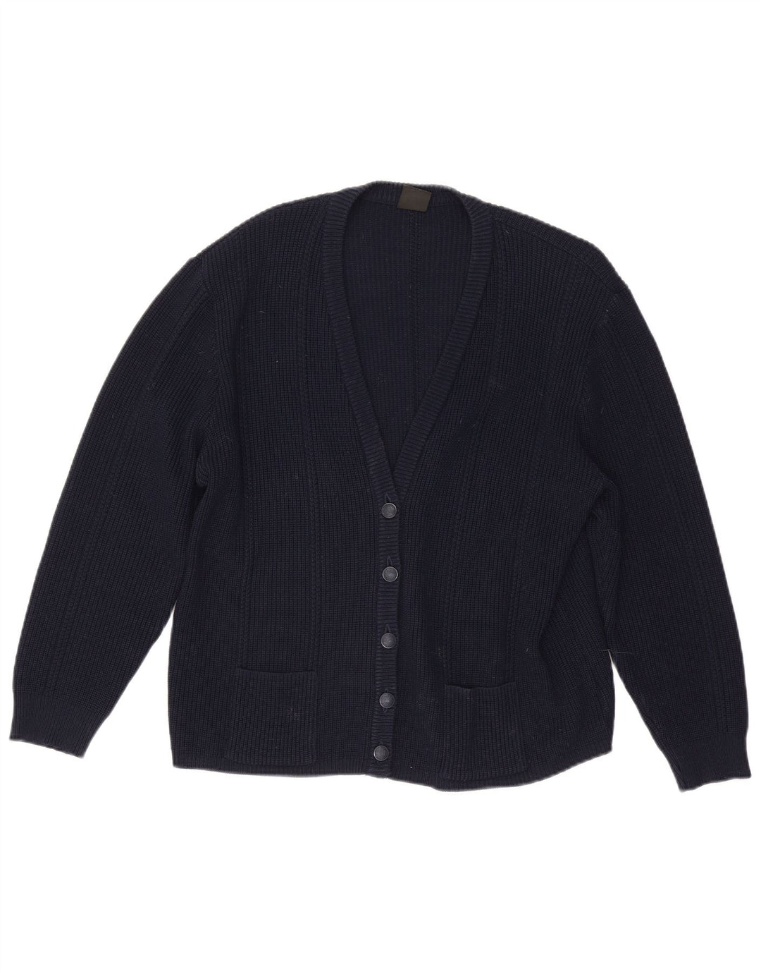 Schoeller Womens Cardigan Sweater IT 48 XL Navy Blue Polyacrylic