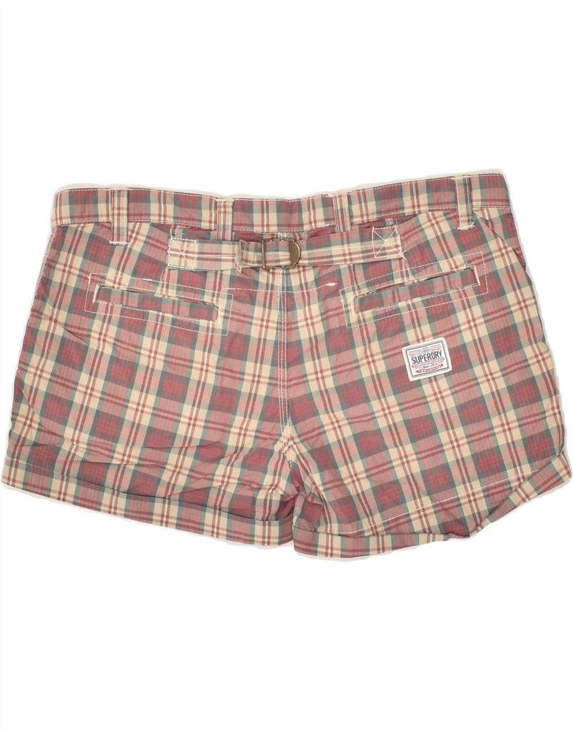 SUPERDRY Womens Chino Shorts Small W32  Red Check Cotton | Vintage Superdry | Thrift | Second-Hand Superdry | Used Clothing | Messina Hembry 