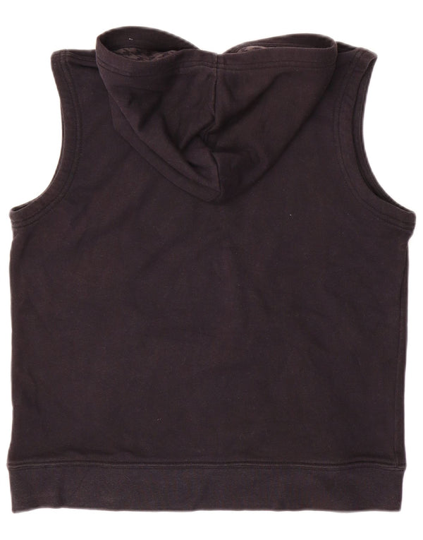 NIKE Boys Graphic Sleeveless Hoodie Jumper 10-11 Years Medium Black Cotton