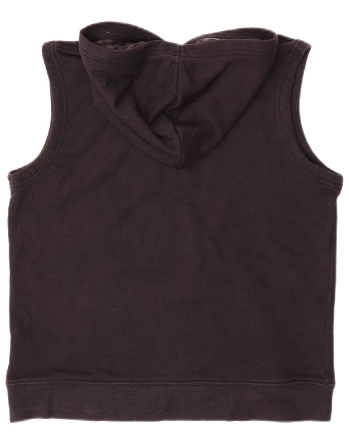 NIKE Boys Graphic Sleeveless Hoodie Jumper 10-11 Years Medium Black Cotton