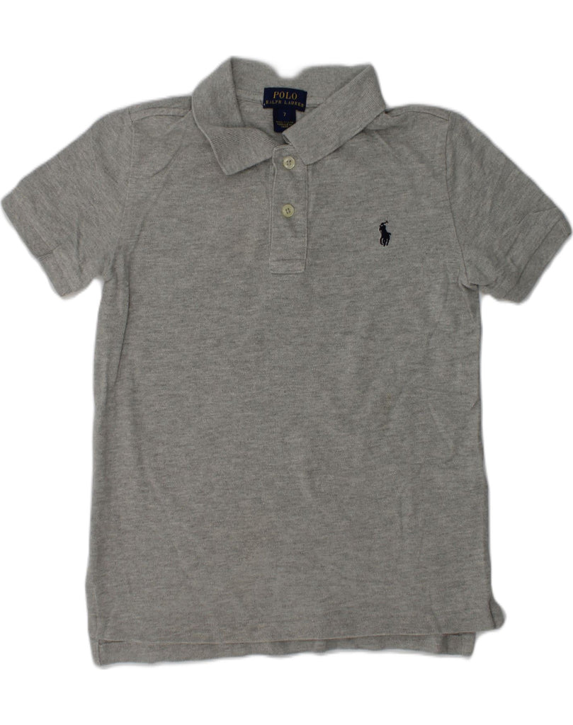 POLO RALPH LAUREN Boys Polo Shirt 6-7 Years Grey Cotton | Vintage Polo Ralph Lauren | Thrift | Second-Hand Polo Ralph Lauren | Used Clothing | Messina Hembry 