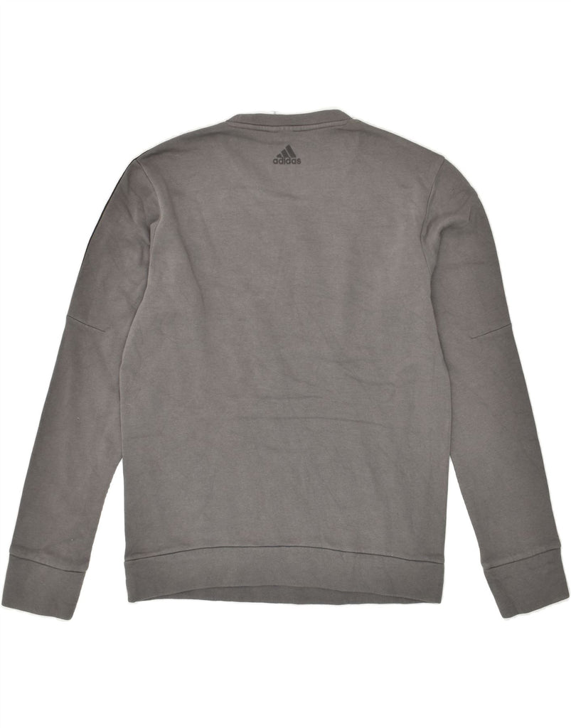 ADIDAS Mens Graphic Sweatshirt Jumper Medium Grey Cotton | Vintage Adidas | Thrift | Second-Hand Adidas | Used Clothing | Messina Hembry 