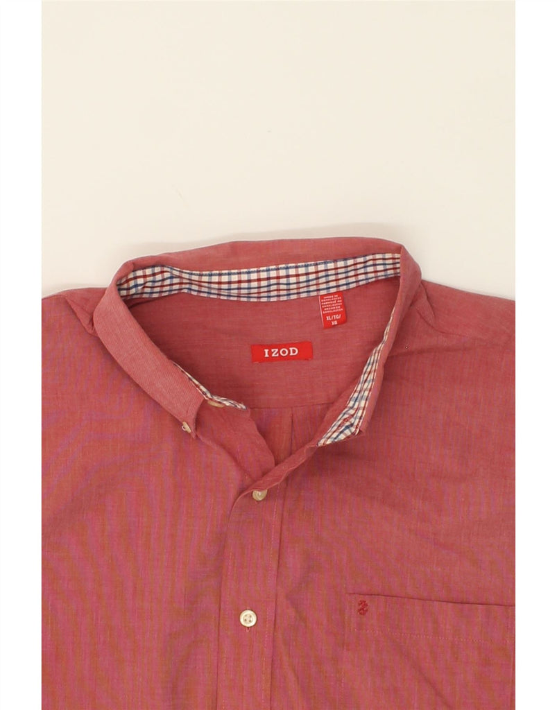 IZOD Mens Shirt XL Red Cotton Vintage Izod and Second-Hand Izod from Messina Hembry 
