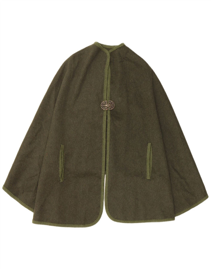 Steinbock Womens Cape Coat EU 40 Medium Green Wool