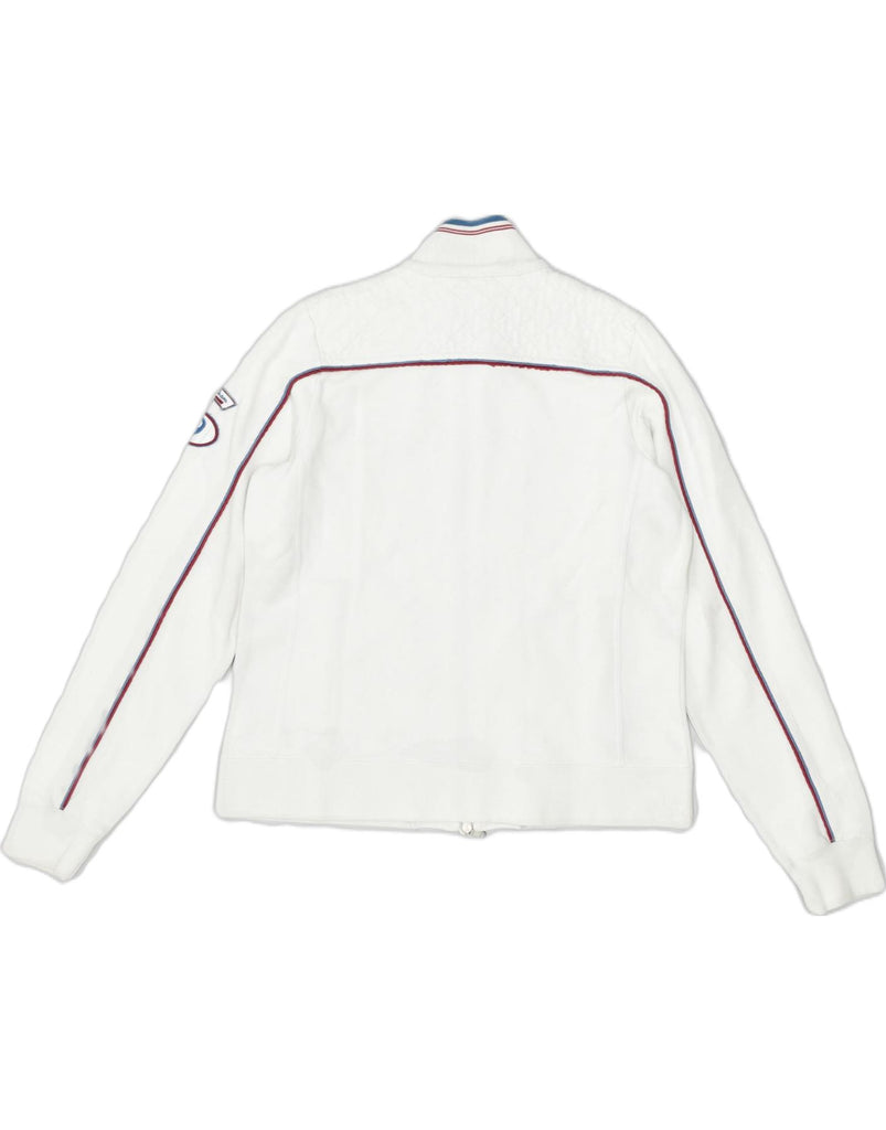 CHAMPION Womens Tracksuit Top Jacket UK 14 Large White Cotton Sports | Vintage | Thrift | Second-Hand | Used Clothing | Messina Hembry 