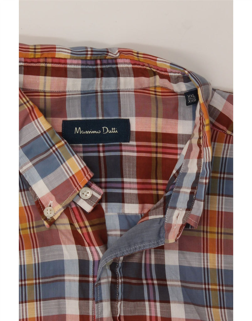 MASSIMO DUTTI Mens Shirt 2XL Multicoloured Check Cotton Vintage Massimo Dutti and Second-Hand Massimo Dutti from Messina Hembry 