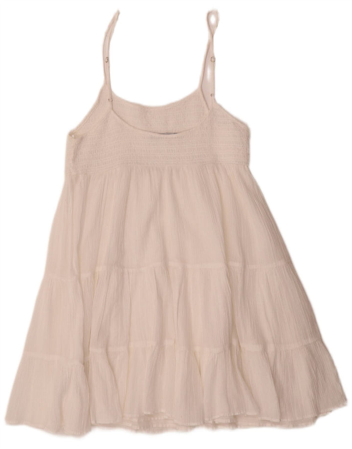 Zara Womens Sundress UK 12 Medium White Polyester