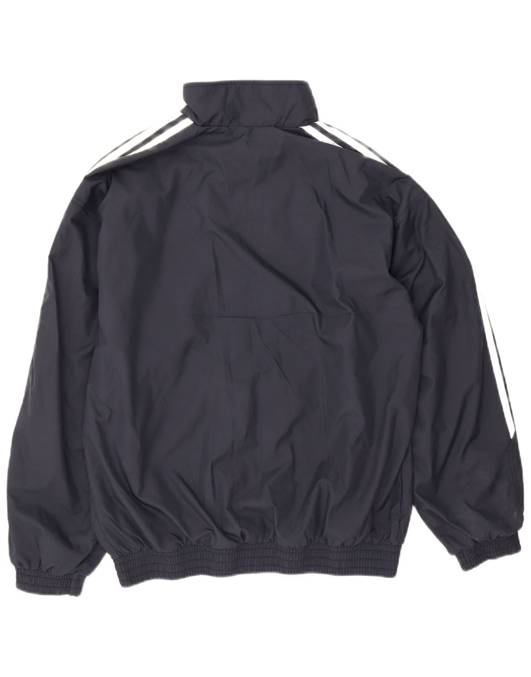 Adidas Mens Tracksuit Top Jacket UK 38/40 Medium Navy Blue Polyester