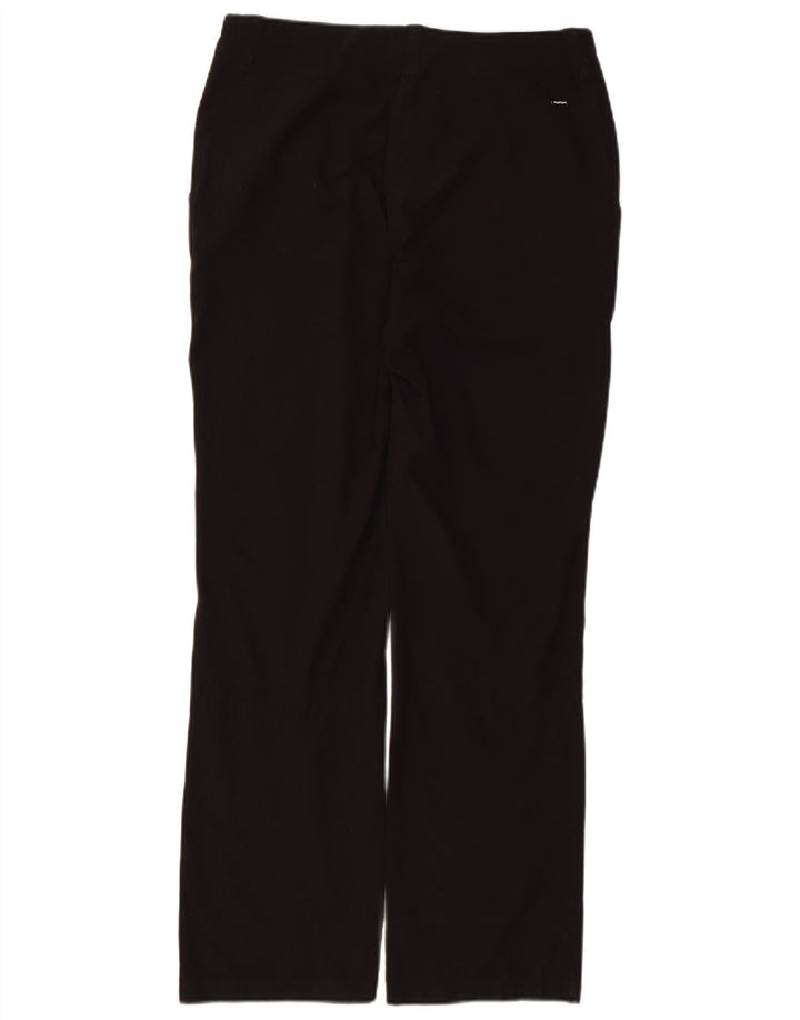 ROHAN Womens Straight Chino Trousers UK 12 Medium W30 L30 Black Polyamide