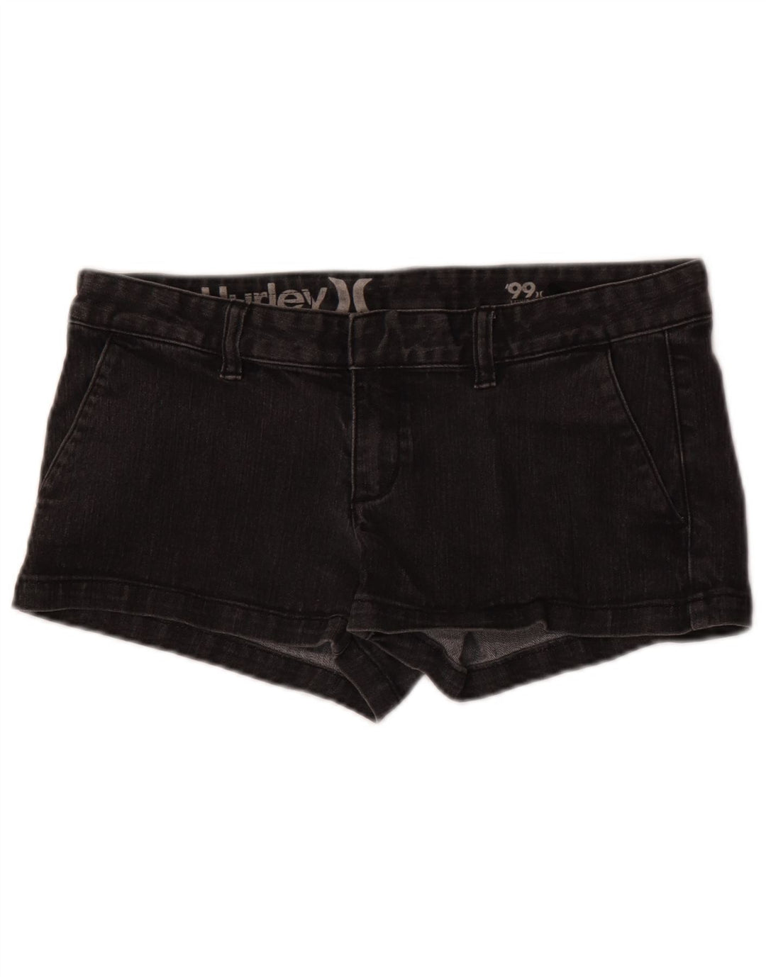 Hurley Womens Denim Shorts W29 Medium Black Cotton
